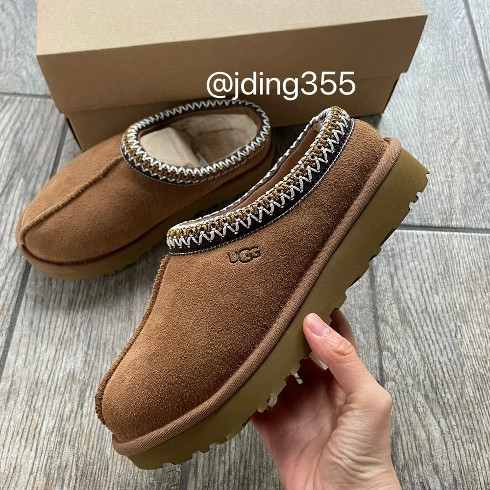 W7 Brand New UGG Women’s Tasman Slippers “Chestnut”5955-CHE - Picture 3 of 8